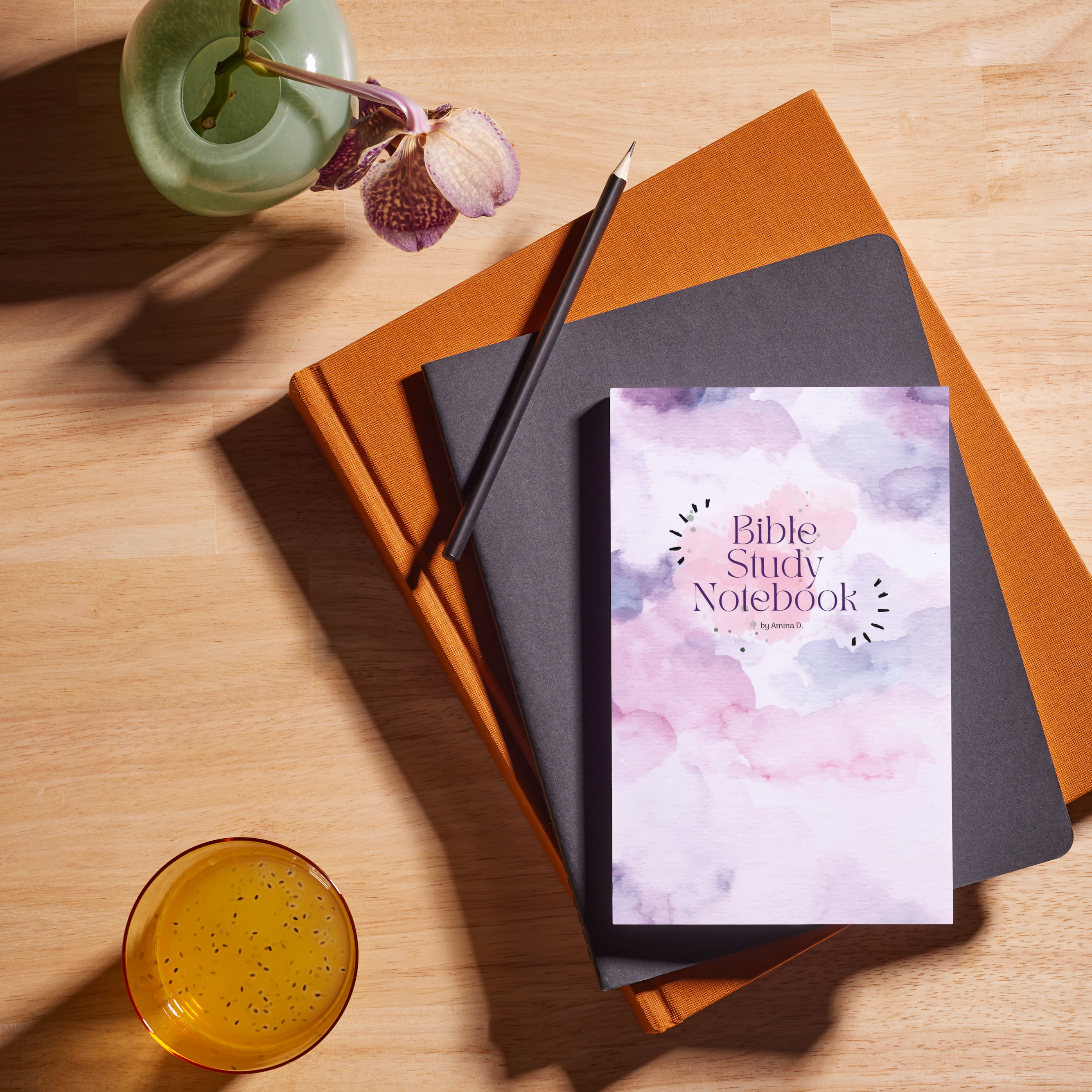 Bible Study Notebook Purple Clouds