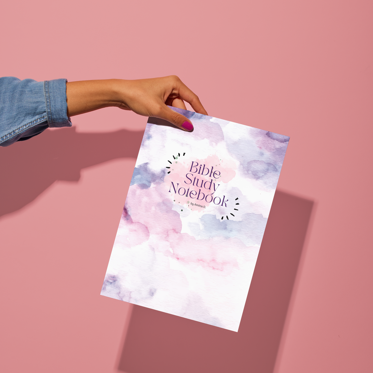 Bible Study Notebook Purple Clouds