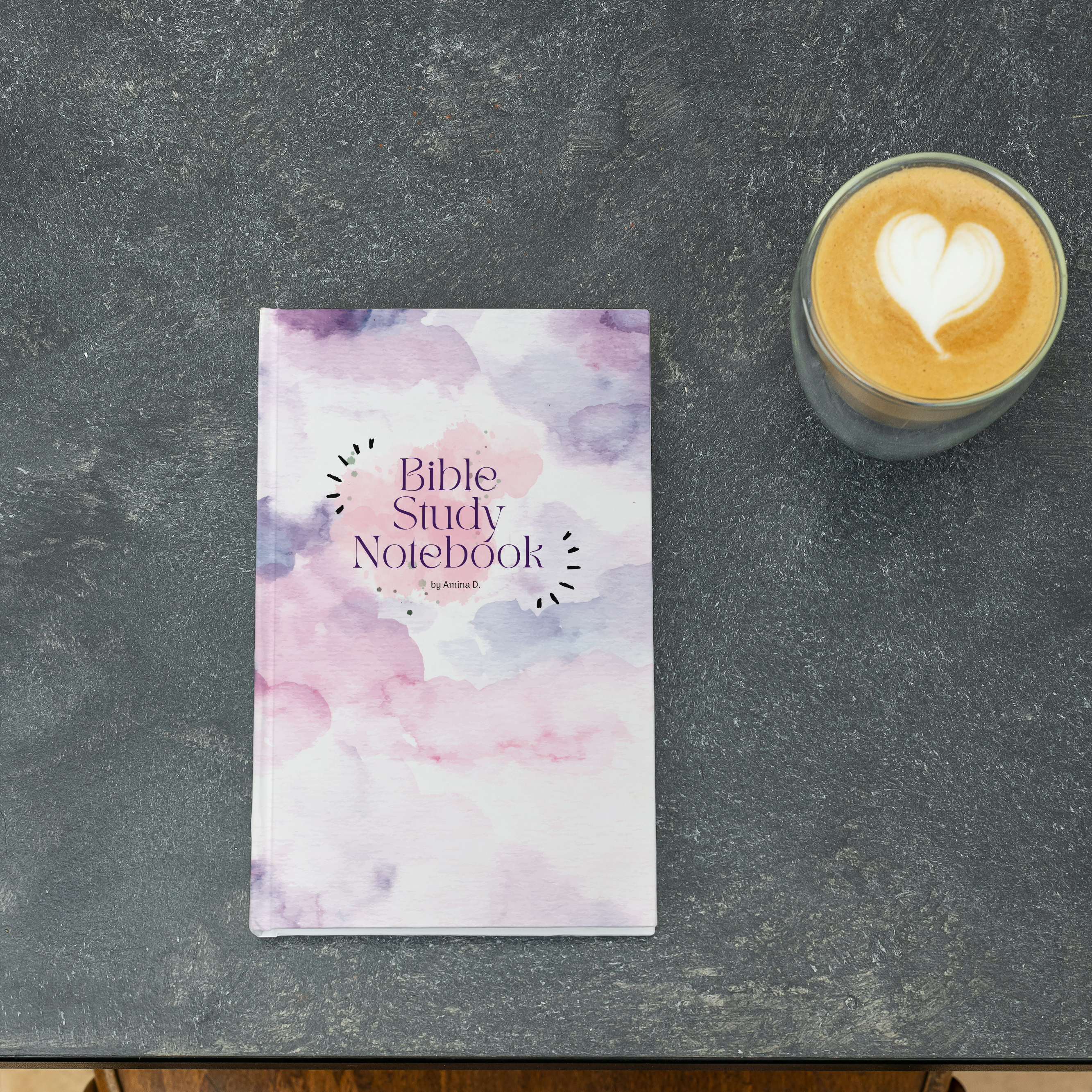 Bible Study Notebook Purple Clouds