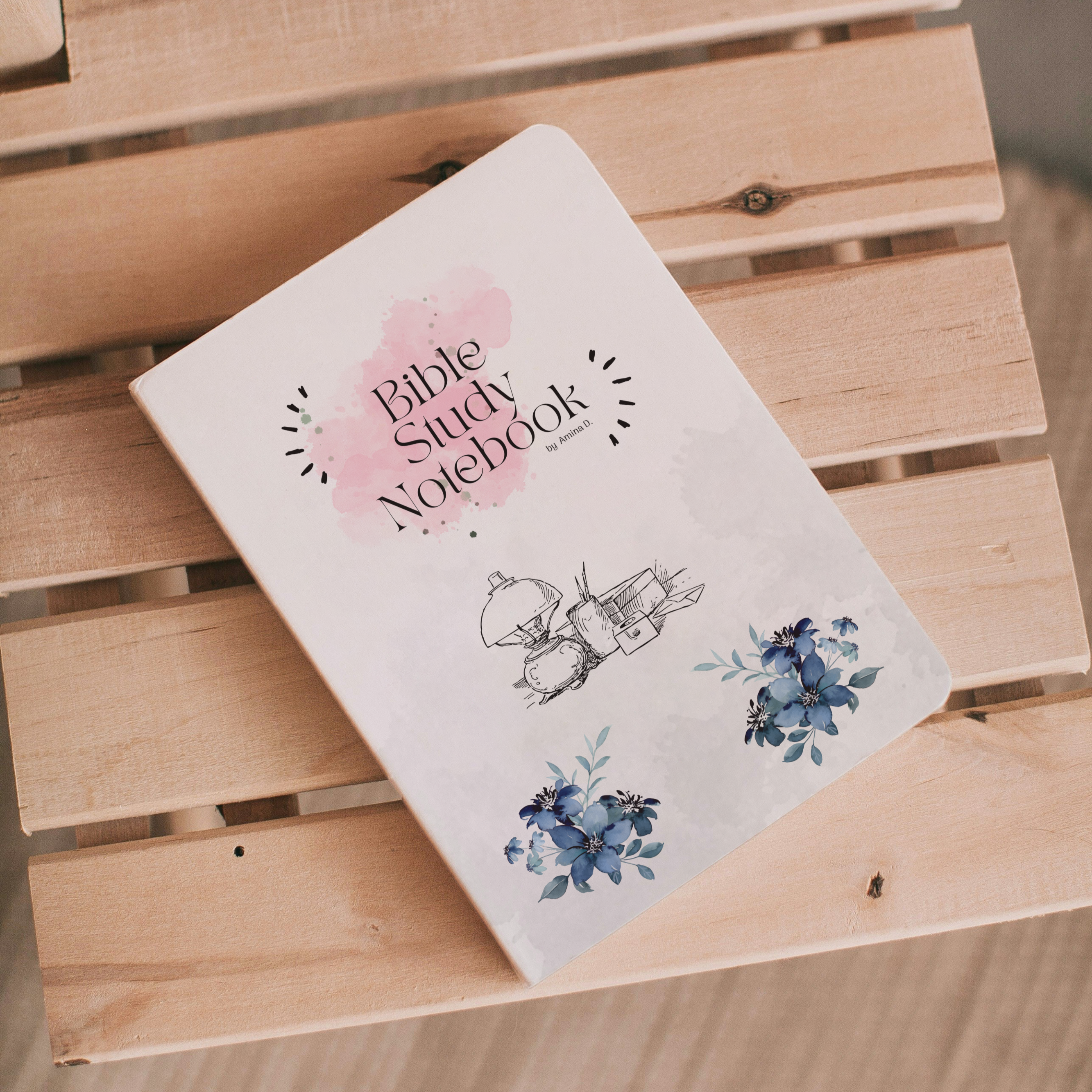Bible Study Notebook Floral Station