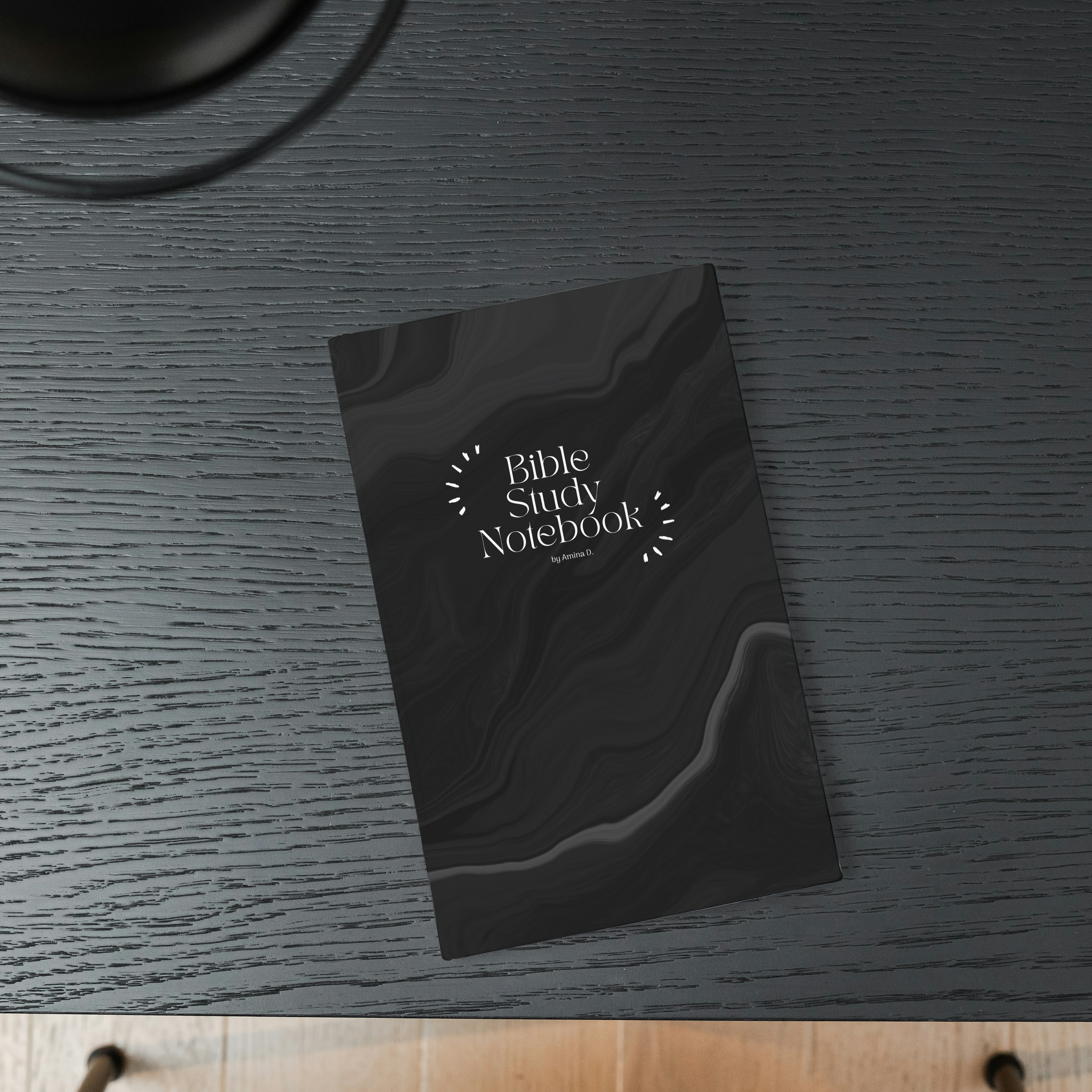 Bible Study Notebook Black Waves