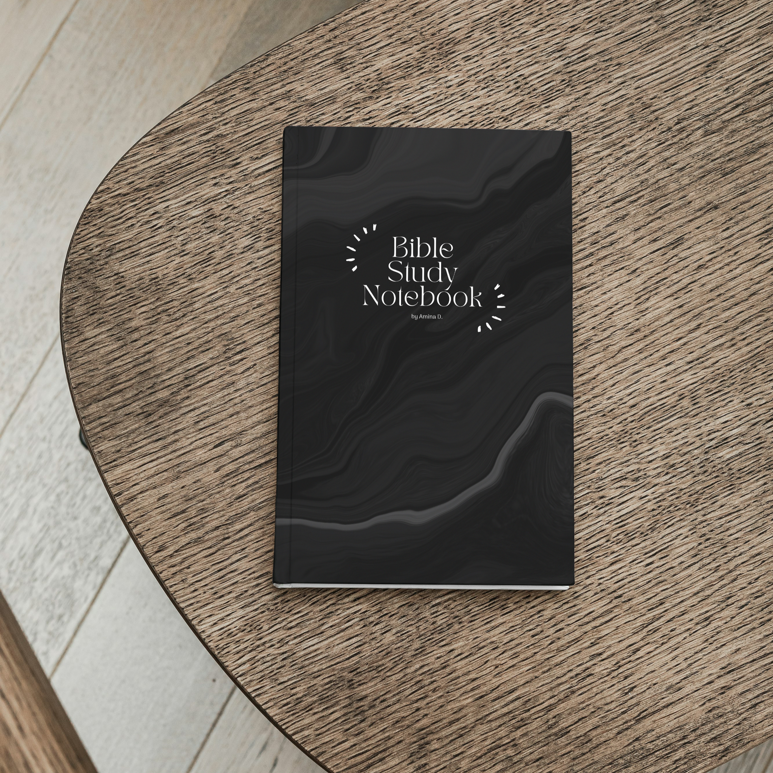 Bible Study Notebook Black Waves