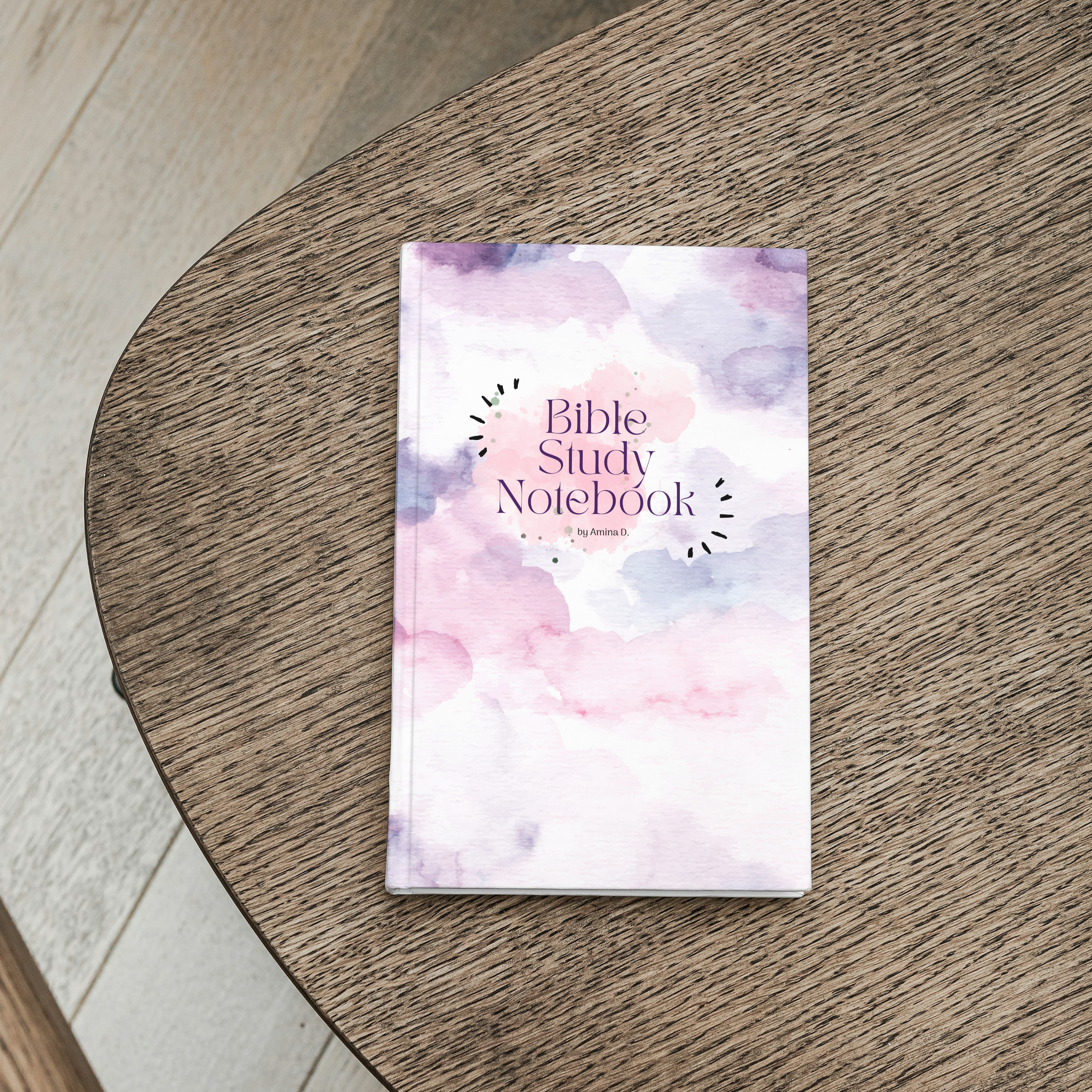 Bible Study Notebook Purple Clouds