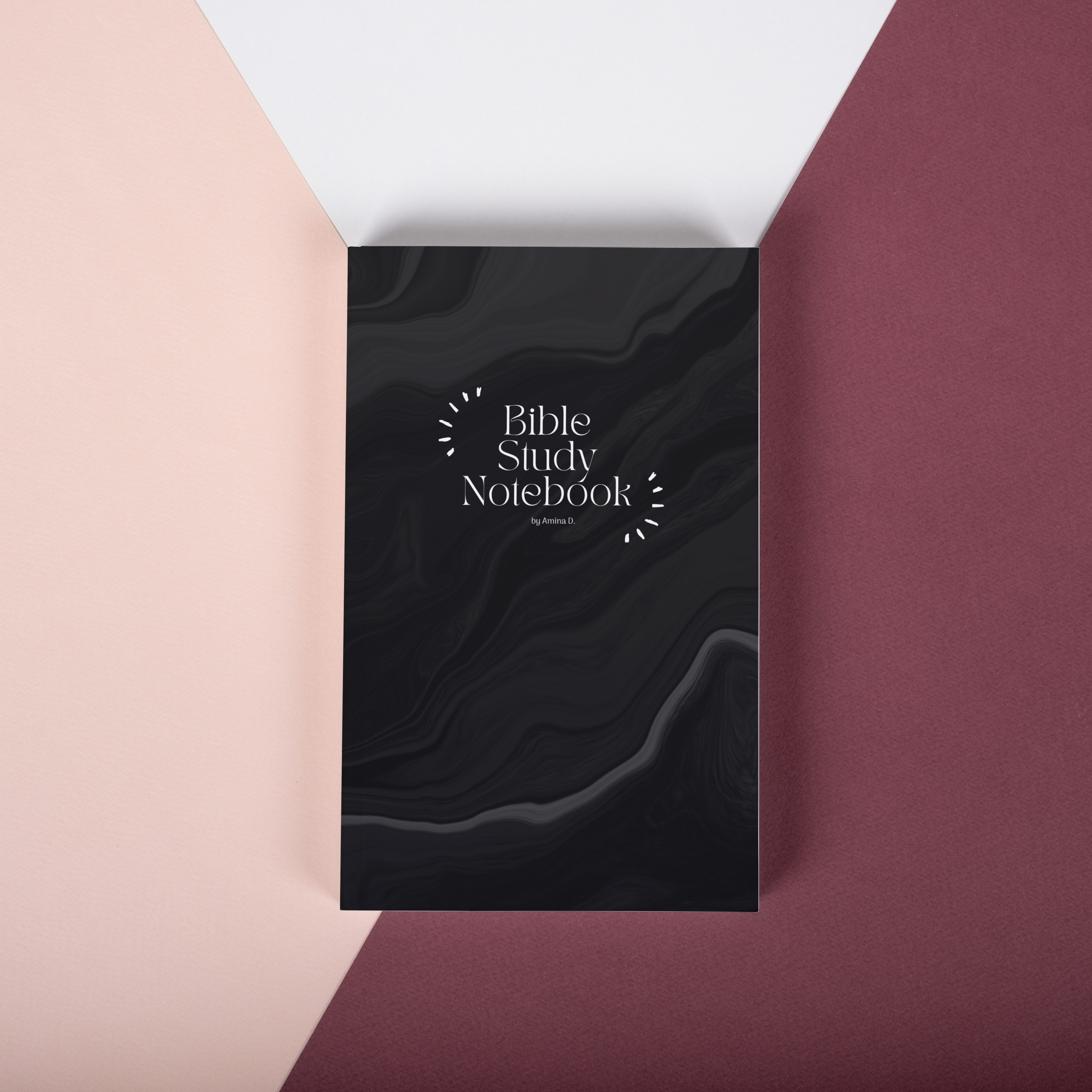 Bible Study Notebook Black Waves