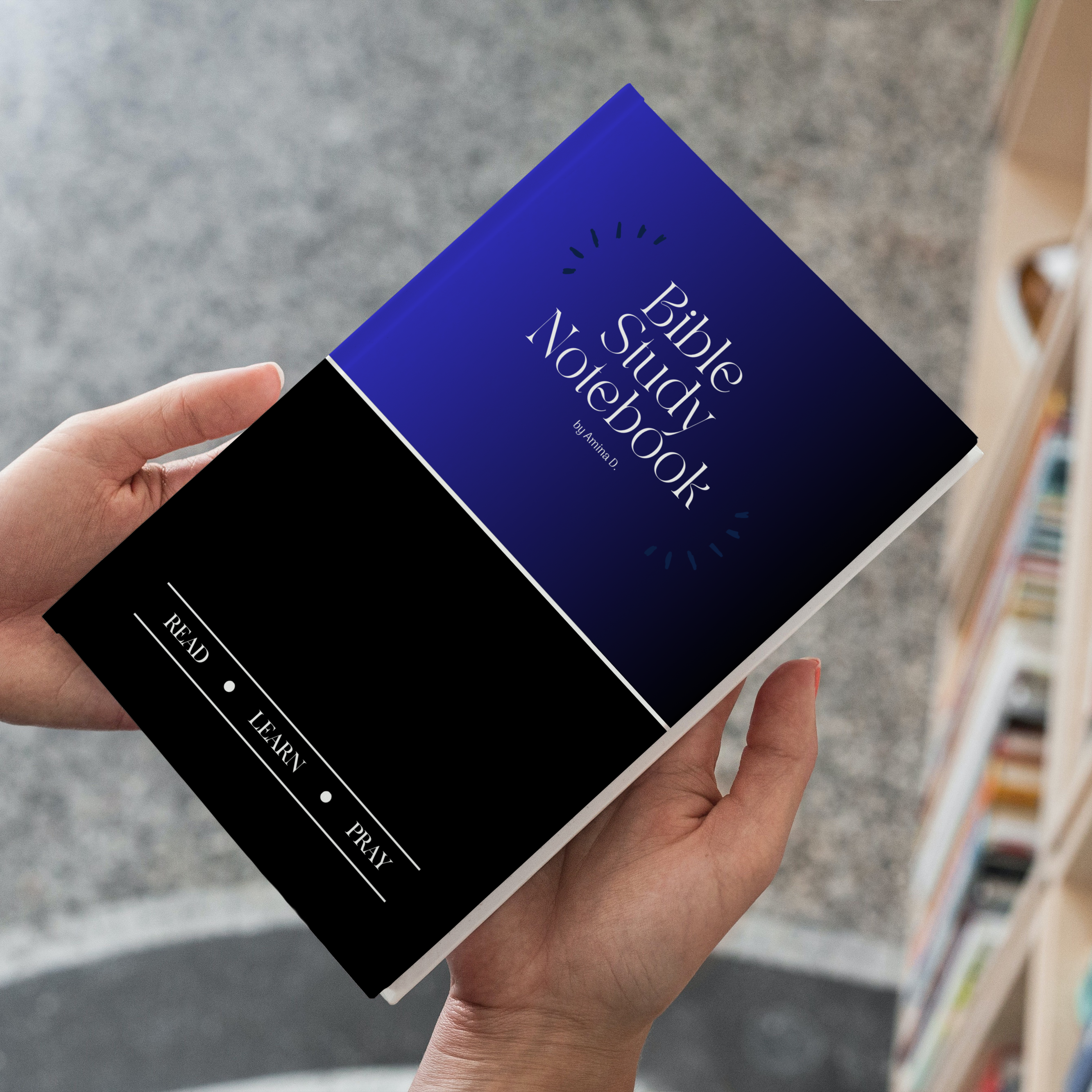 Bible Study Notebook Blue & Black