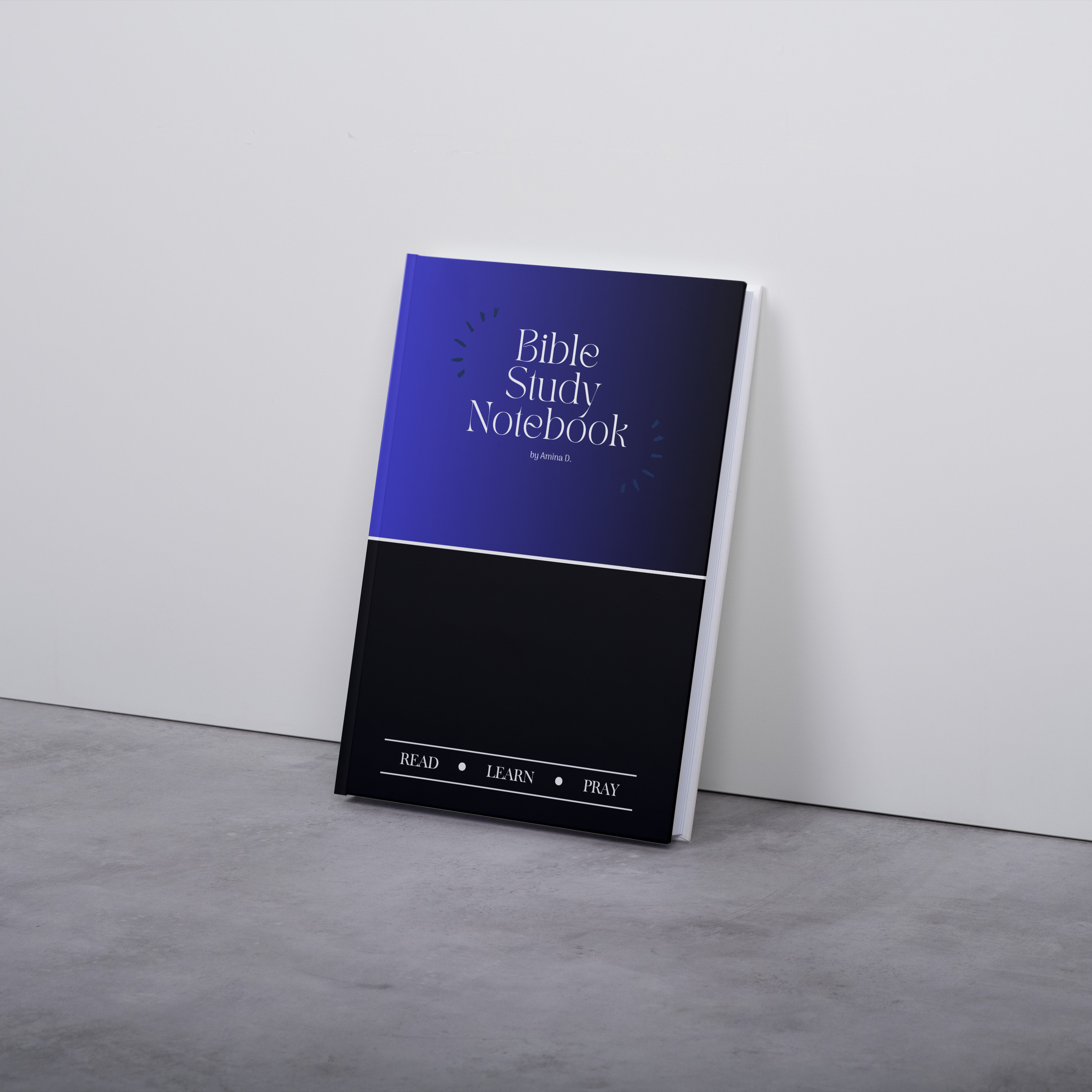 Bible Study Notebook Blue & Black