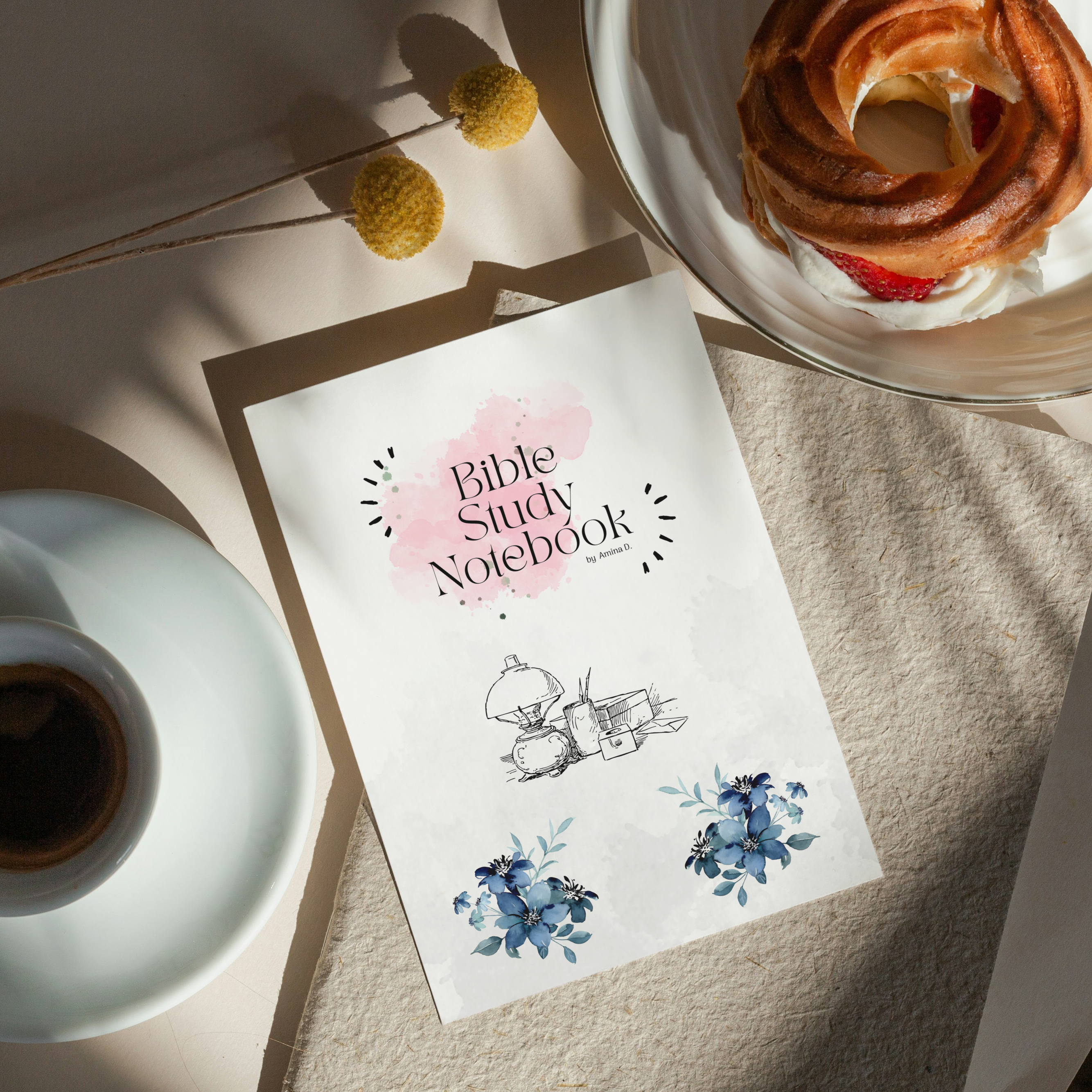 Bible Study Notebook Floral Station