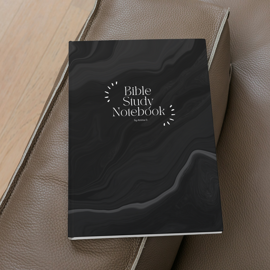 Bible Study Notebook Black Waves