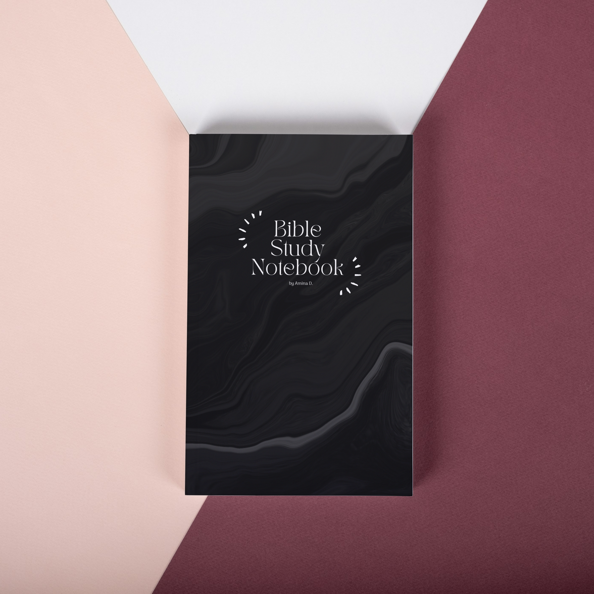 Bible Study Notebook Black Waves