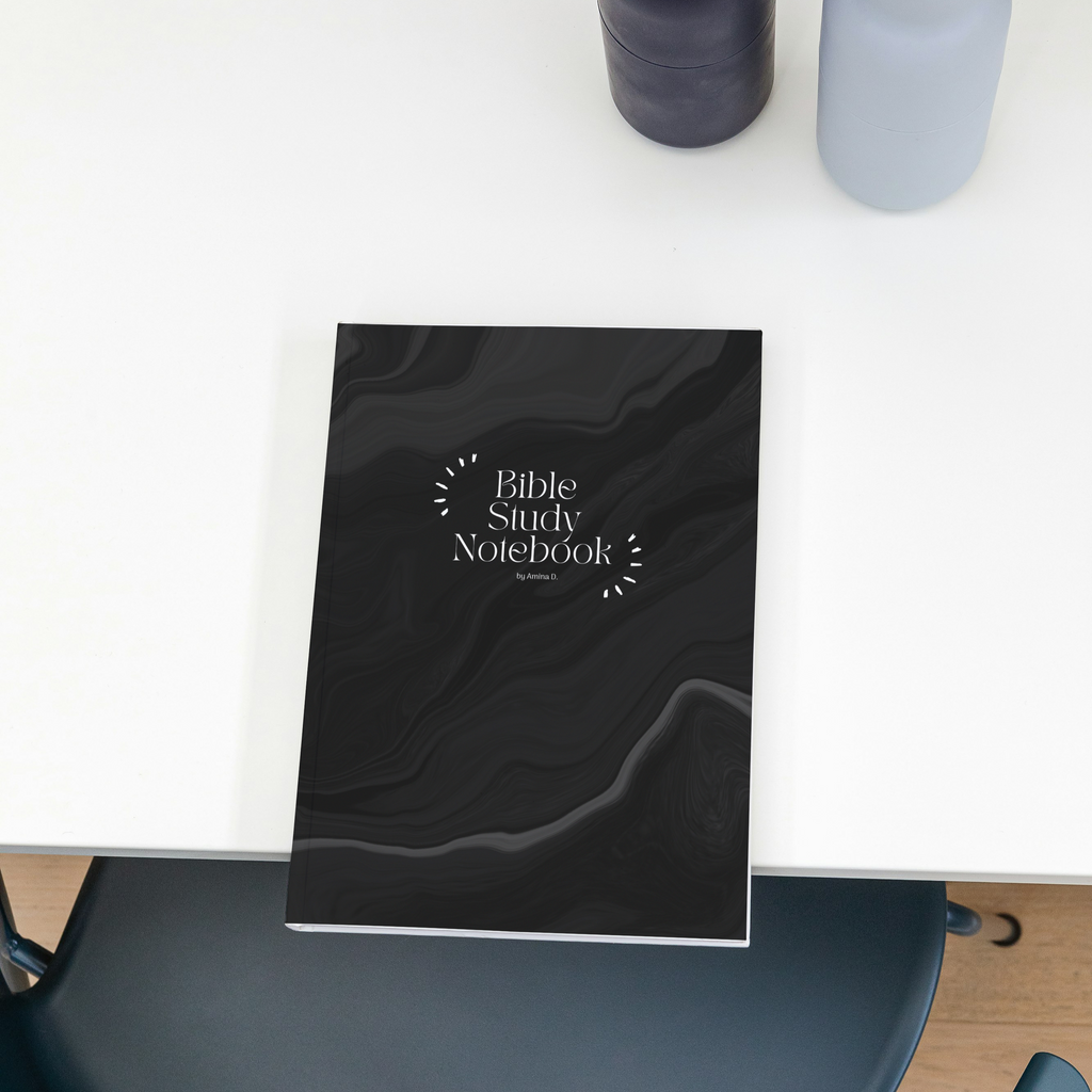 Bible Study Notebook Black Waves